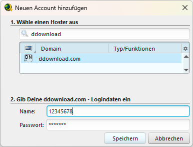 Ddownload Premium Account in Jdownloader
